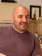 Bald bear gay solo jerking